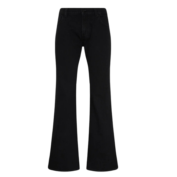 7 For All Mankind Black Flare Jeans - Picture 7 of 14